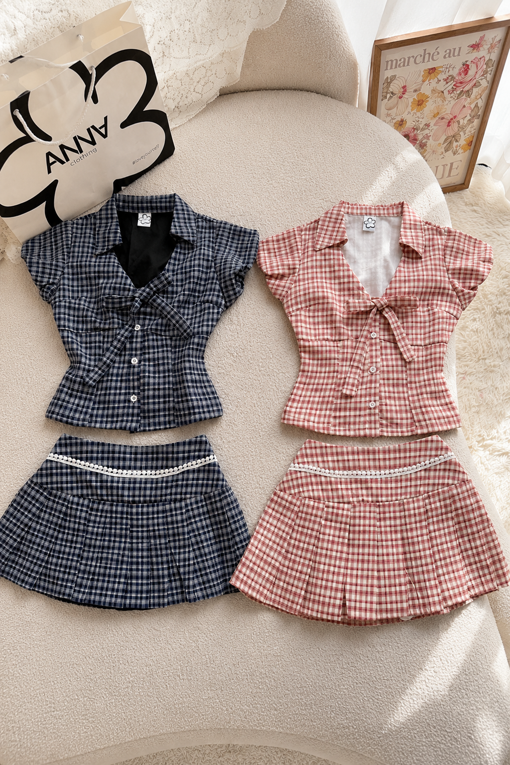 Vintage Ribbon Check Set-up