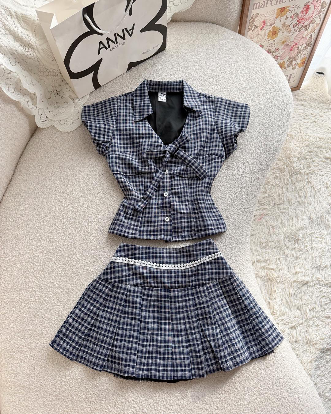 Vintage Ribbon Check Set-up