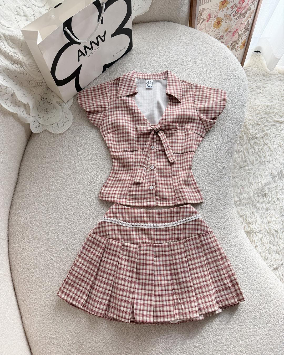 Vintage Ribbon Check Set-up